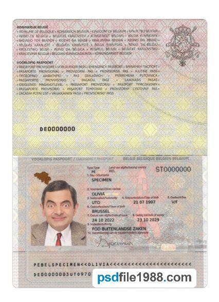 Belgium Emergency Passport